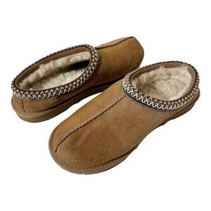 Ugg Womens Tasman Chestnut Suede Shearling Slip On Slippers Size 6